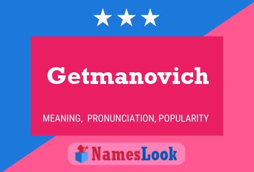 ملصق اسم Getmanovich