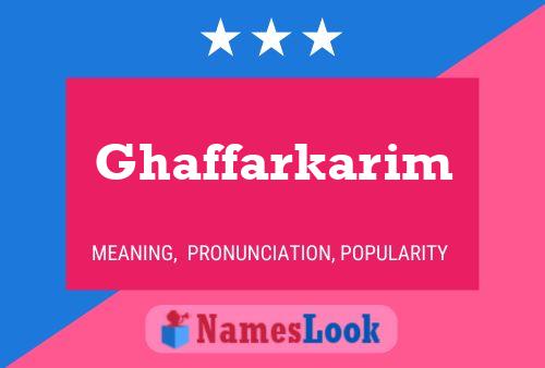 ملصق اسم Ghaffarkarim