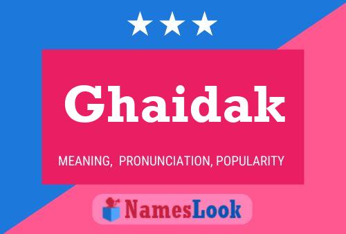 ملصق اسم Ghaidak