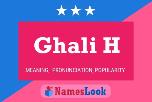 ملصق اسم Ghali H