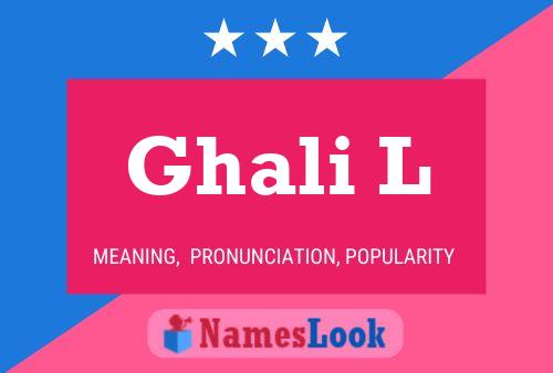 ملصق اسم Ghali L