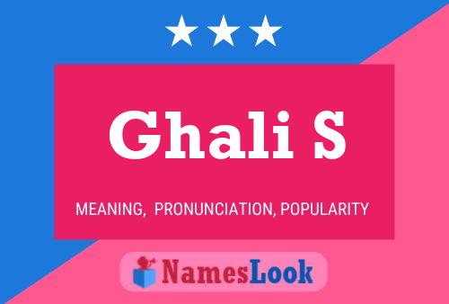 ملصق اسم Ghali S