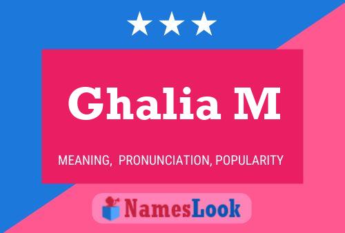 ملصق اسم Ghalia M