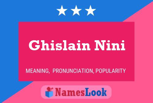 ملصق اسم Ghislain Nini