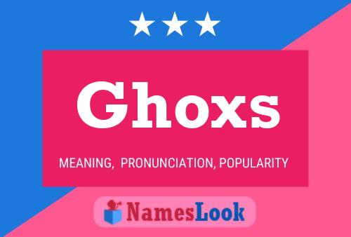 ملصق اسم Ghoxs