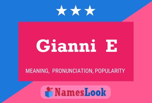 ملصق اسم Gianni  E