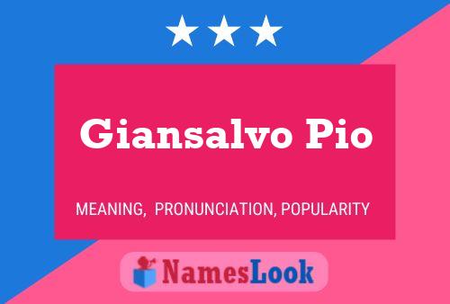 ملصق اسم Giansalvo Pio