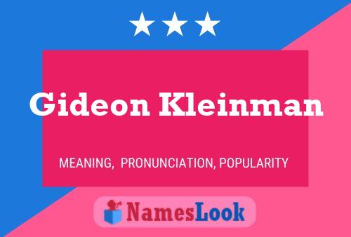 ملصق اسم Gideon Kleinman