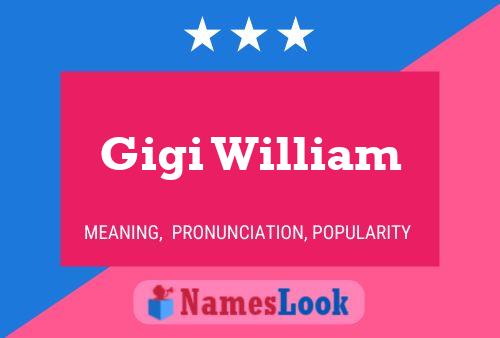 ملصق اسم Gigi William