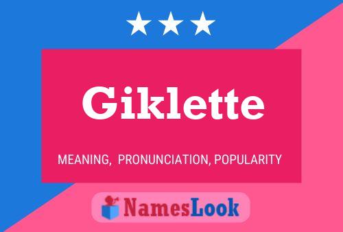 ملصق اسم Giklette