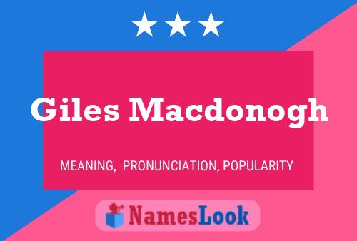 ملصق اسم Giles Macdonogh