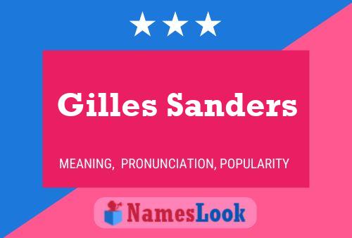 ملصق اسم Gilles Sanders