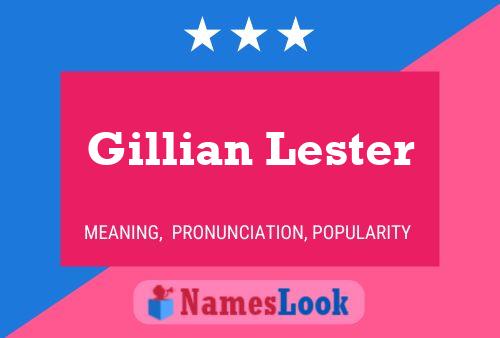 ملصق اسم Gillian Lester