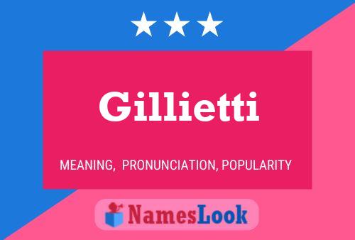 ملصق اسم Gillietti