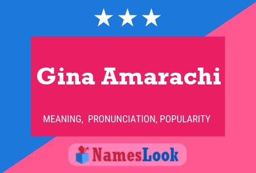 ملصق اسم Gina Amarachi