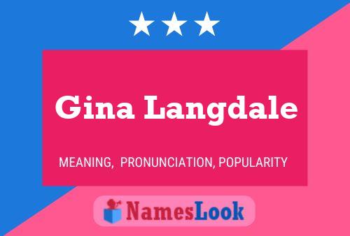 ملصق اسم Gina Langdale