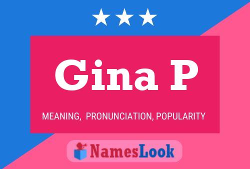 ملصق اسم Gina P