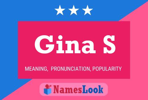 ملصق اسم Gina S