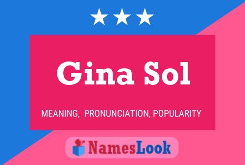 ملصق اسم Gina Sol