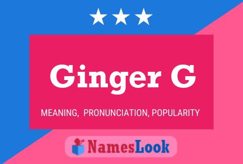 ملصق اسم Ginger G