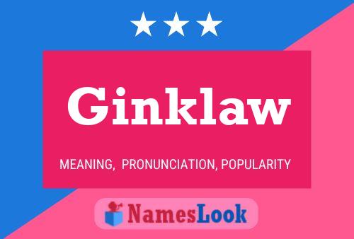 ملصق اسم Ginklaw