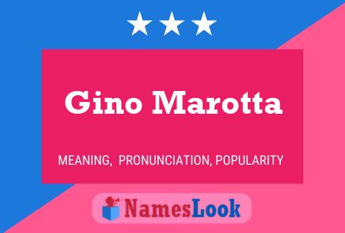 ملصق اسم Gino Marotta