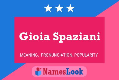 ملصق اسم Gioia Spaziani