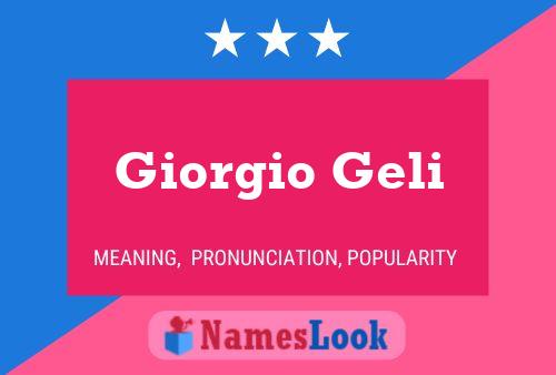 ملصق اسم Giorgio Geli