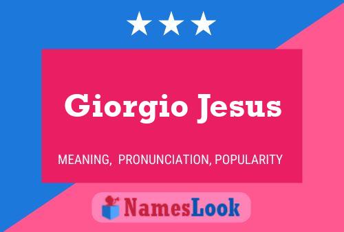 ملصق اسم Giorgio Jesus