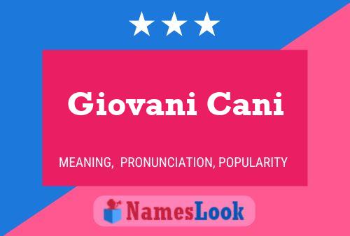 ملصق اسم Giovani Cani