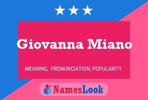 ملصق اسم Giovanna Miano