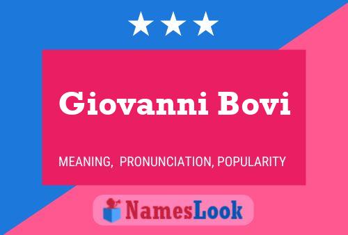 ملصق اسم Giovanni Bovi