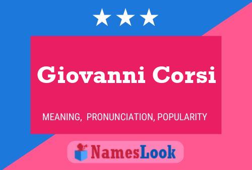 ملصق اسم Giovanni Corsi