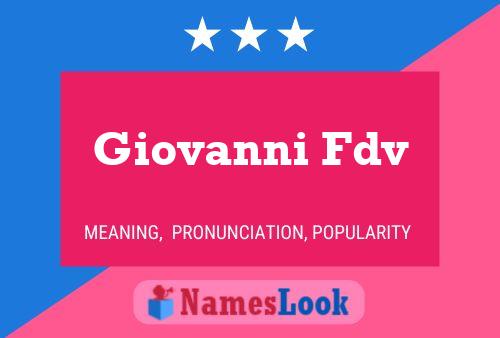 ملصق اسم Giovanni Fdv