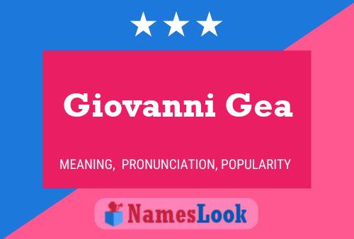 ملصق اسم Giovanni Gea