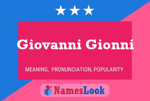 ملصق اسم Giovanni Gionni