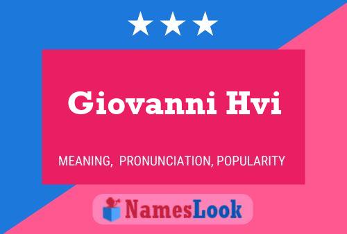 ملصق اسم Giovanni Hvi