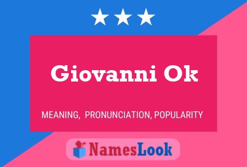 ملصق اسم Giovanni Ok