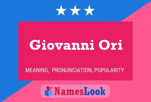 ملصق اسم Giovanni Ori