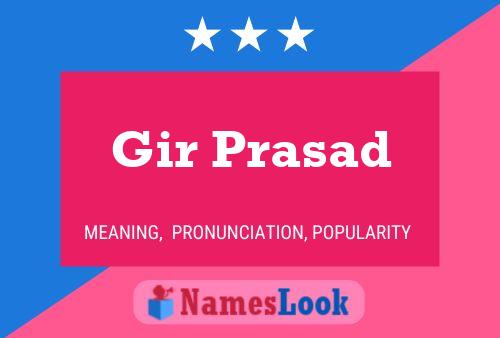 ملصق اسم Gir Prasad