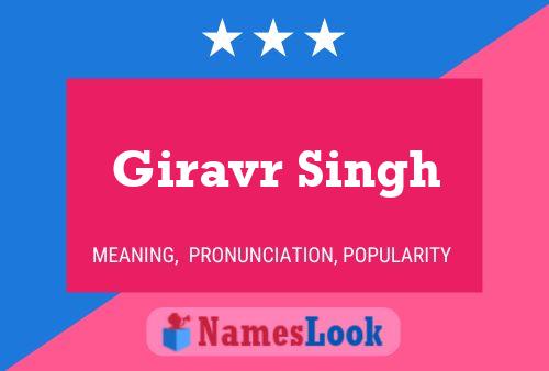 ملصق اسم Giravr Singh