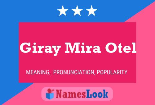 ملصق اسم Giray Mira Otel