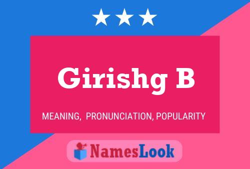 ملصق اسم Girishg B