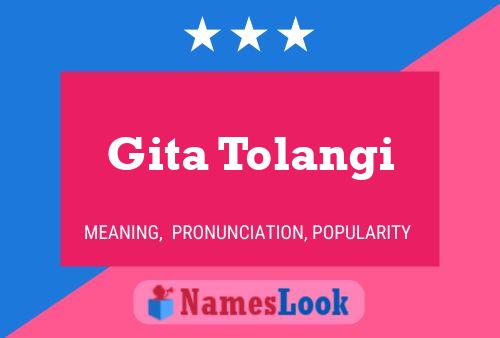 ملصق اسم Gita Tolangi