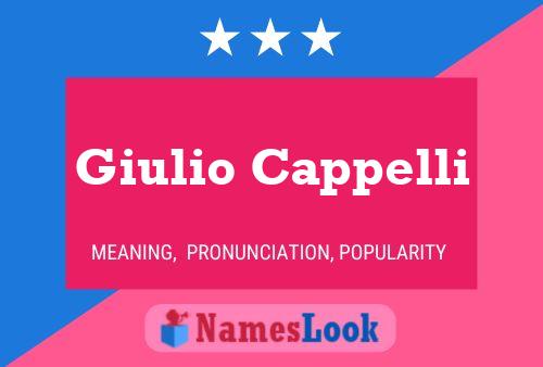 ملصق اسم Giulio Cappelli