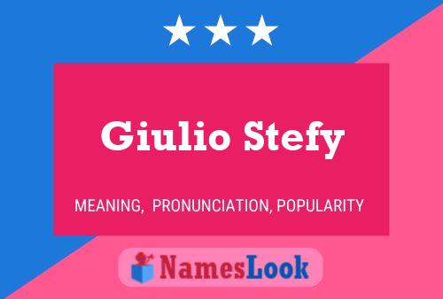 ملصق اسم Giulio Stefy