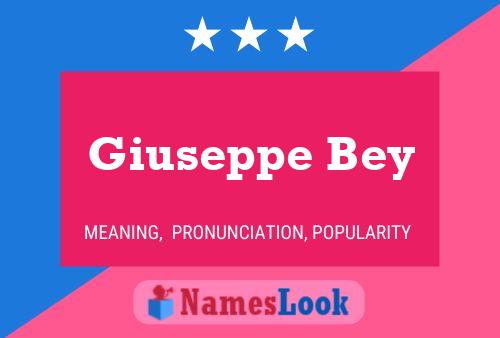 ملصق اسم Giuseppe Bey