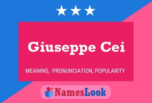 ملصق اسم Giuseppe Cei