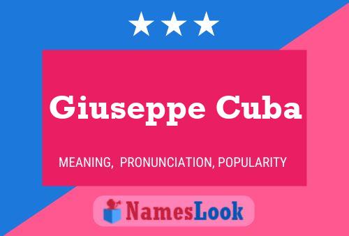 ملصق اسم Giuseppe Cuba