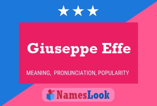 ملصق اسم Giuseppe Effe